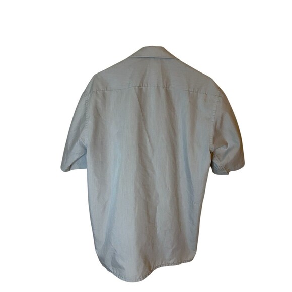 Vintage Christian Dior Mens Large 41 Gray Short Sleeve Button Up Shirt - Picture 6 of 6